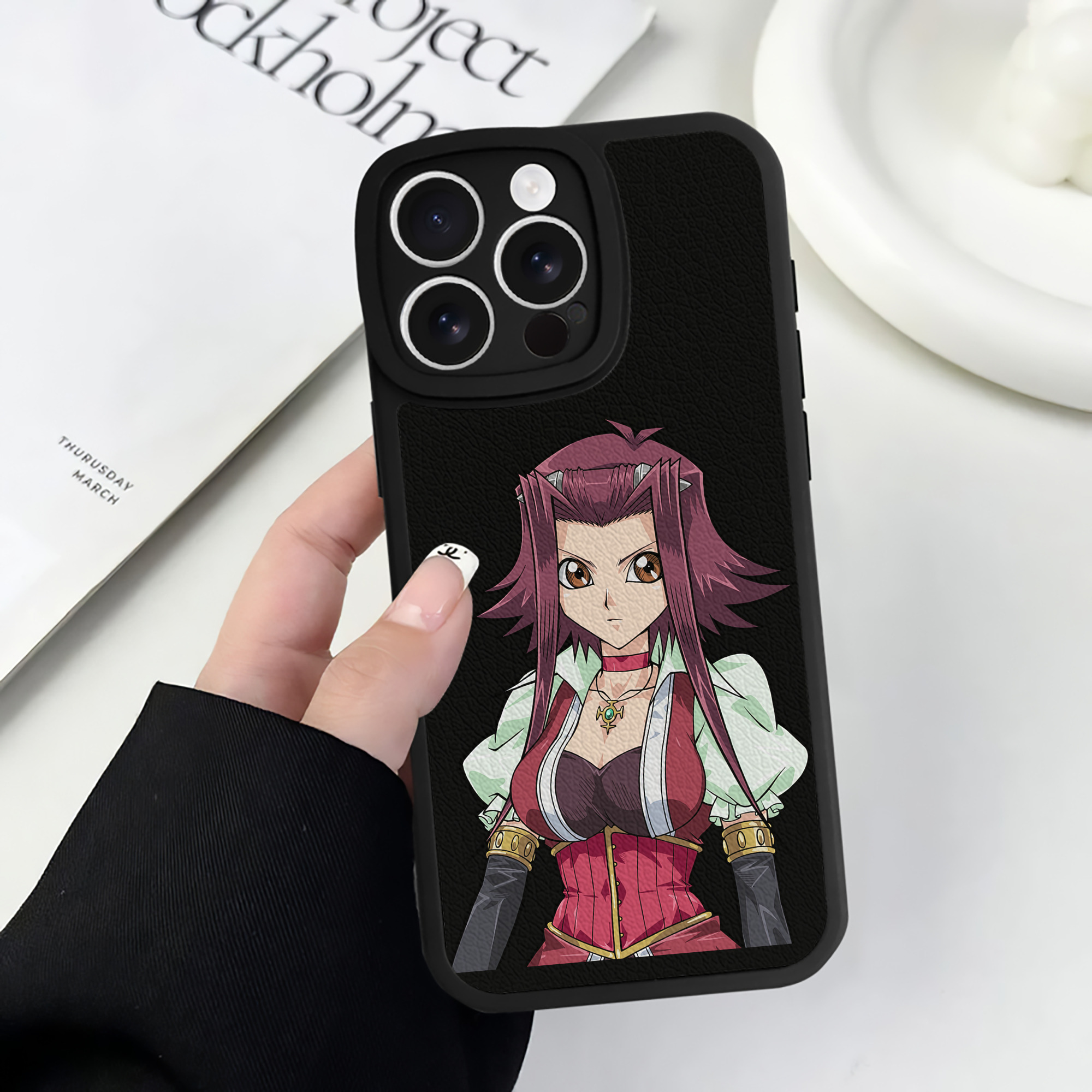 （画像用） 遊☆戯☆王 Yu-Gi-Oh! 【iPhone 16シリーズ対応】シリコンスマホケース（レザー調） 材質：シリコン